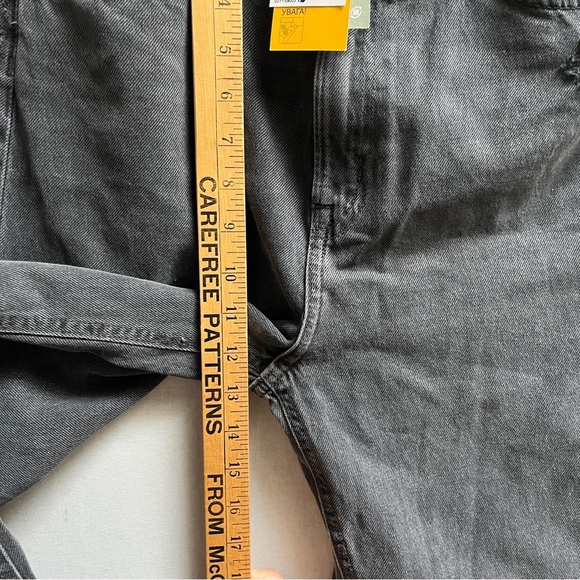 NWT H&M Black Distressed High Waisted Wide Leg Jeans Sz 8 - Picture 7 of 9